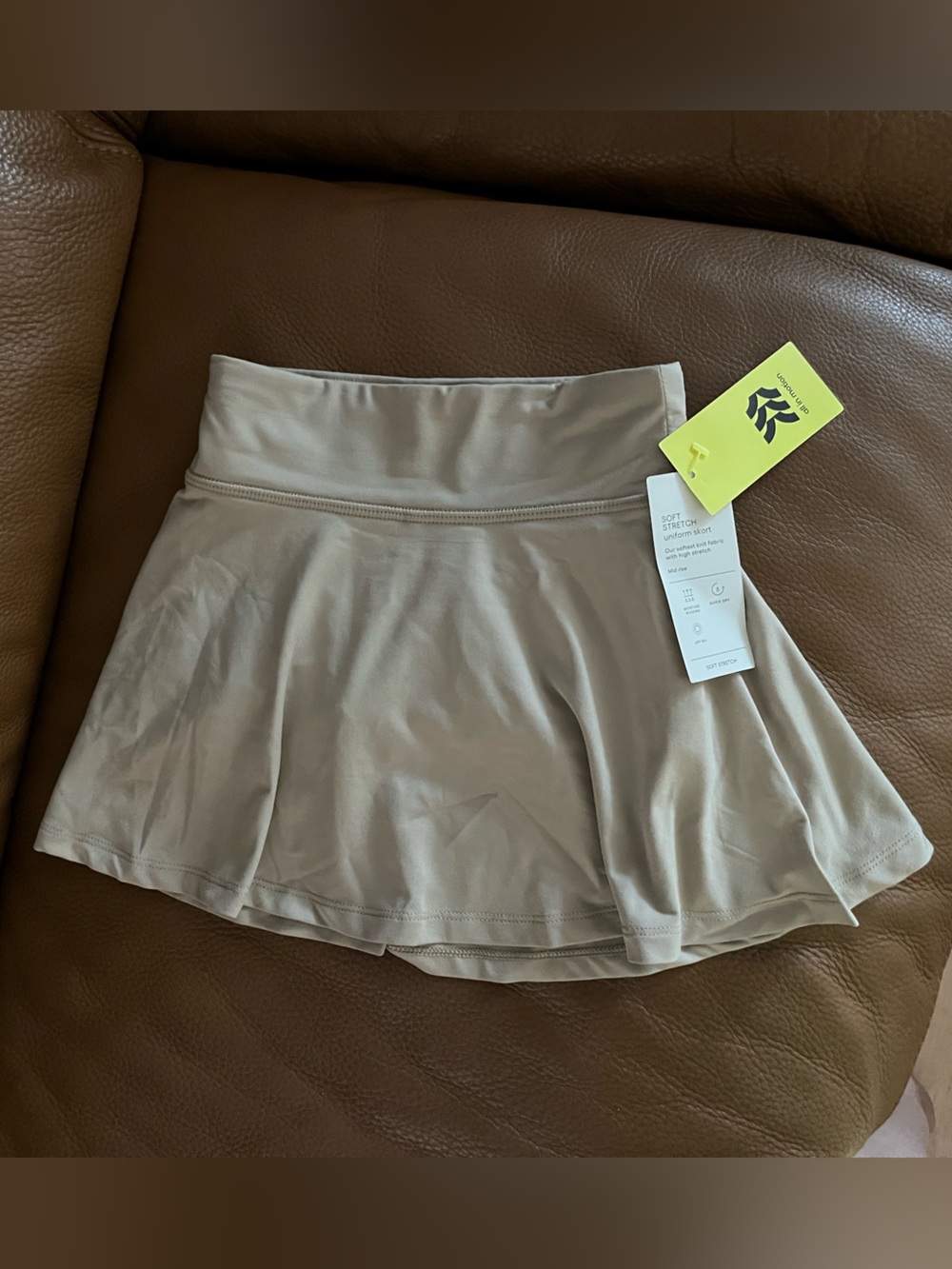 NEW Super Soft Beige Uniform Skirt/Skort (with shorts with pockets) kids xs 4/5